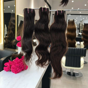 Paquetes de cabello indio de cabello crudo Fabricante directo Máquina de alta calidad Extensiones de cabello garantizadas de doble trama. Cutícula alineada - Product Image 1