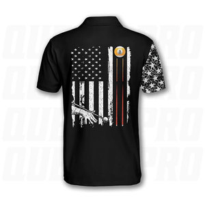 Camiseta de Polo de Billar 3D para Hombre, Jersey de Billar de 8 y 9 Bolas, Alta Calidad, Logotipo Personalizado al por Mayor, Secado Rápido, Transpirable, Sublimación - Product Image 3