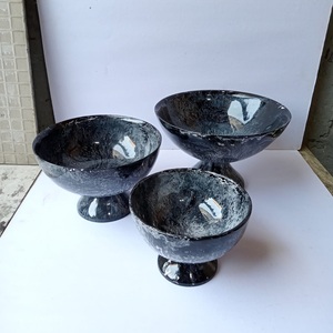 Tazones de Resina Modernos y Elegantes para Frutas y Ensaladas, Ecológicos, de Alta Calidad, Hechos a Mano, en Color Azul Cielo Ágata - Product Image 4