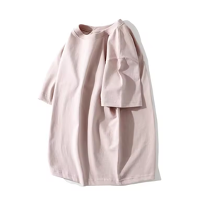 Men's <b>Oversized</b> <b>Plain</b> Cotton <b>T</b>-<b>Shirt</b> Short Sleeve O-Neck Casual Jersey Fit Regular Length Solid Color Knitted Fabric tee - Product Image 4