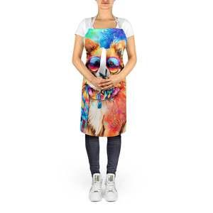 Tablier Hippie Dawg de Poméranie unisexe multicolore pour la cuisine, la pâtisserie et le jardinage-pour adultes, hommes et femmes - Product Image 5