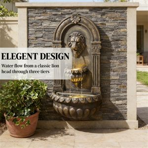 Fontaine murale extérieure marron style campagnard - Product Image 2