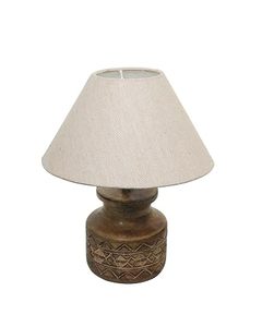 Lampe de table en céramique moderne avec abat-jour en tissu, lampe de chevet LED, lumière chaude ronde pour chambre à coucher, décoration de chambre de mariage - Product Image 1
