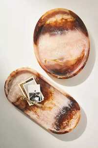 Plateau de service et de rangement minimaliste en résine époxy pour bijoux, plateau de vanité, accessoire de salle de bain, plateau moderne de luxe pour la décoration de table - Product Image 5