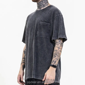 Camiseta de Manga Corta para Hombre, de Alta Calidad, Personalizada, Estilo Vintage, Informal, Transpirable, 100% Algodón, Lona Gruesa de 250 g/m², Marca MOON WEARS - Product Image 3