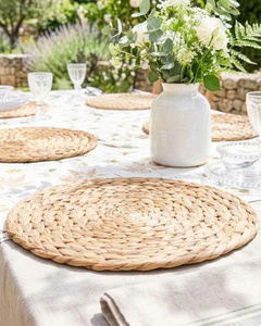 Eco-Friendly Natural Woven Placemat Set Heat-Resistant Braided Placemat <b>Cup</b> <b>Mat</b> for Boho Home Kitchen Decoration - Product Image 5