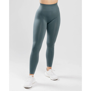 Leggings Deportivos de Cintura Alta para Mujer, Color Azul, Sin Costuras, Corte Ajustado, Hechos con 51% Poliamida, 38% Poliéster, 11% Elastano, Transpirables - Product Image 1