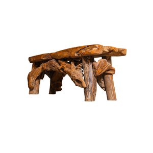 Banco de Raíz de Teca Rústico de Lujo ARTERRA, Hecho a Mano, Ecológico y Duradero, para Patio, Hotel, Villa, Muebles de Exterior Naturales - Product Image 3