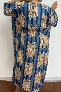 Elegante Vestido Kaftán Estampado de Algodón para Mujer con Material Suave y Ligero, Silueta Fluida y Comodidad para Todo el Día - Product Image 5