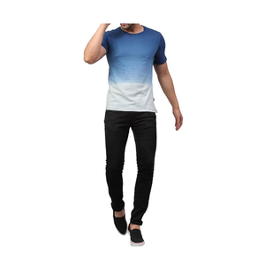 เสื้อยืดคอกลมแขนสั้นผู้ชาย สีไล่ระดับ ผ้าถัก ทรงปกติ สวมใส่สบาย ผ้าฝ้าย/ใยไผ่ - Product Image 6