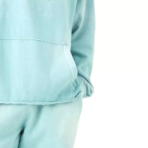 Conjunto de Sudadera con Capucha y Pantalones Deportivos Transpirables de Invierno para Hombre, con Estampado Personalizado a Precio de Fábrica, Estilo Vintage Lavado - Product Image 5