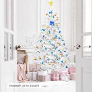 6/7.5/9 Hinged Artificial <b>Christmas</b> <b>Tree</b> with Metal Stand Elegant Holiday Decoration Product Category - Product Image 6