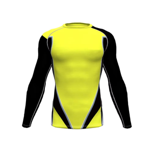 Men's Long Sleeve Breathable Polyester/Nylon Rash Guard Surf Shirt BJJ Compression UPF50+ Quick Dry Eco-Friendly Anti-Bacterial - Product Image 1