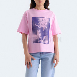 Camiseta Gráfica Oversize para Mujer, Algodón Premium, Estilo Urbano, Diseño Personalizado, Camiseta Lisa para Mujer - Product Image 5