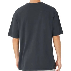 Men's <b>Black</b> Short Sleeve O-Neck 100% Cotton Casual <b>T</b>-<b>Shirt</b> Regular Fit Solid Color Jersey Knit Plain Dyed Quick Dry Breathable - Product Image 2
