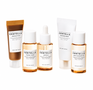 Kit de Voyage Centella de Madagascar : Ensemble Coréen de Soins de la Peau – Tonique Nettoyant Visage & Crème Ampoule Hydratante - Product Image 1