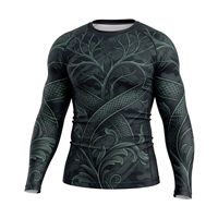 Rashguard personnalisé en polyester et élasthanne à manches longues pour les salles de grappling et les marques d'arts martiaux – Vente en gros aux États-Unis