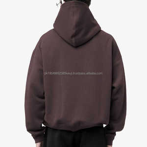 Baggy 100% Cotton Heavyweight <b>Fleece</b> Boxy Fit <b>Hoodie</b> Manufacturers Custom High Quality <b>Oversized</b> Blank Cropped <b>Hoodie</b> <b>Men</b> - Product Image 3