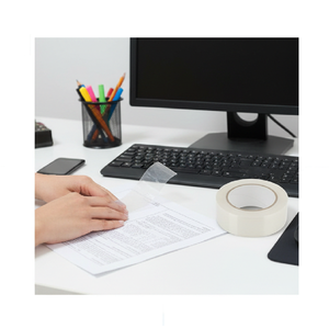 Cinta de Embalaje BOPP Personalizada OEM - Rollo Flexible de Sellado de Cajas Activado por Agua - Product Image 3