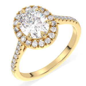Anillos de Compromiso de Oro Amarillo de 14K, 18K y 22K con Diamantes de Corte Redondo, Joyería Fina, Regalos de Boda, Precio de Fábrica al por Mayor REYES - Product Image 2