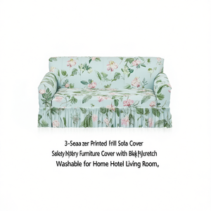 Juego de Fundas para Sofá de 3 Plazas con Estampado de Plantas, Funda de Poliéster Elástica y Lavable para Muebles de Hogar, Hotel y Sala de Estar - Product Image 3