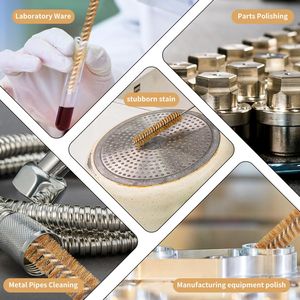 7-Piece Brass <b>Wire</b> Bottle <b>Brush</b> Set 12-Inch Long Auto Parts Cleaners for Metal & Tubes for Car Washes - Product Image 3