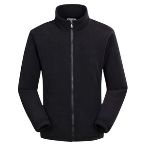 Custom Polar Fleece <b>Jacket</b> Men Grey Olive Green Black Stand Collar Full <b>Zip</b> <b>Up</b> Outdoor Thermal Warm Soft Fleece Coat - Product Image 1