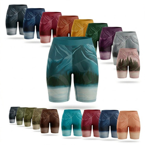Shorts Deportivos de Yoga de Poliéster para Ejercicio, Gimnasio, OEM, ODM, Casuales, a la Moda, Transpirables, Elásticos, Estampados, para Correr - Product Image 1