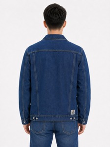 Ropa de invierno, nuevo diseño, chaqueta vaquera azul para hombre, talla grande, abrigos de mezclilla para hombre, chaqueta de tela con botones y bolsillos para hombre - Product Image 5