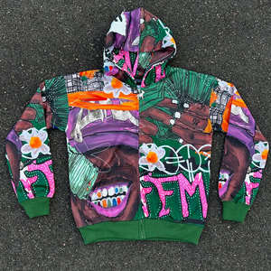 Sudadera con capucha Y2K personalizada con sublimación completa para hombre, con estampado gráfico en toda la prenda, diseño streetwear - Product Image 1