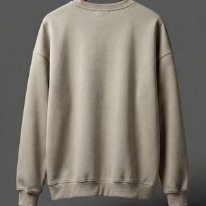 Pull-over unisexe en molleton respirant à col rond en coton doux avec logo personnalisé brodé pour homme/femme, coupe classique, streetwear, hiver - Product Image 3