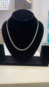 Collar de tenis de diamantes CVD cultivados en laboratorio de diseño en plata 925, claridad VVS VS, joyería de lujo para bodas y fiestas - Product Image 2