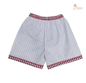 Shorts de bain décontractés pour garçons en toile unie à séchage rapide, 100 % coton, taille mi-haute, braguette zippée, teinture unie - Product Image 2