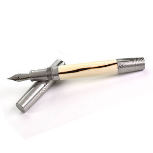 Stylo d'écriture de luxe en acier Damas, outil en acier à motifs pour collectionneurs et professionnels, stylo en acier Damas - Product Image 1