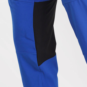 Pantalon de jogging pour homme bleu marine, taille élastique, poches latérales zippées, bas de pantalon côtelé, pantalon sportif - Product Image 4