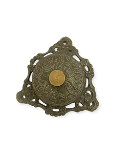 Cloche de bureau en laiton antique, cloche de table vintage, accessoire décoratif pour bureau à domicile, cadeau, mobile, antidérapante, légère - Product Image 3