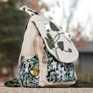 Sac à dos en jute robuste, réutilisable, écologique, pour voyages, randonnées et sorties quotidiennes - Product Image 4