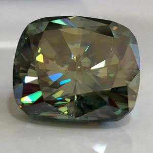 Moissanite en vrac, faite à la main, bleue, taille coussin, diamant Moissanite - Product Image 1