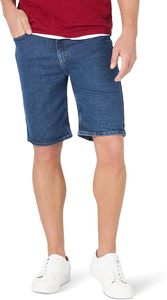 Shorts en jean délavé pour homme, coupe droite, taille mi-haute, décontracté, été, poches en coton, baskets blanches - Product Image 5