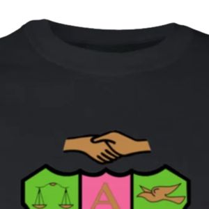 T-shirt noir à manches longues avec imprimé graphique de lettres grecques, col rond, haut décontracté tendance, vêtement streetwear, tenue de tous les jours - Product Image 4