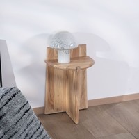 Table de chevet en acacia au design Vandana Crystal Flow Trudy