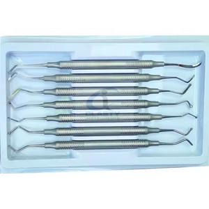 Ensemble de 7 instruments de restauration dentaire en résine composite, outils manuels avec poignée ergonomique - Product Image 4