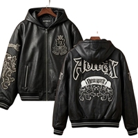 Vestes d'hiver pour hommes en cuir tissé, col montant, broderie personnalisée avec votre logo et design, pour l'extérieur