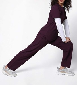 Wholesale Custom Logo Summer Scrub Sets Stretch Spandex <b>Nurse</b> Hospital Scrubs Suit Tops Unisex Medical Hospital Uniforms - Product Image 3