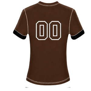 Maillot de football marron foncé à manches courtes, léger, uniforme sportif, tenue d'entraînement, vêtements d'équipe - Product Image 2