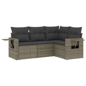 Dark Grey Rattan Garden <b>Sofa</b> <b>Set</b> With Waterproof Cushions Outdoor Furniture Contemporary Design - Product Image 2