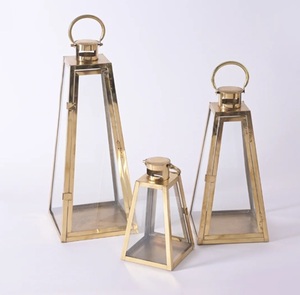 Trending Design Metal <b>Lantern</b> With Glass Cover For Romantic Evening Wedding Garden Patio And Restaurant Ambiance - Product Image 1