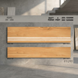 Azulejos de escalera antideslizantes de porcelana con acabado mate-1200x200 y 1200x300, 11mm de espesor, esmaltados para peldaños y elevadores, precio al por mayor - Product Image 2