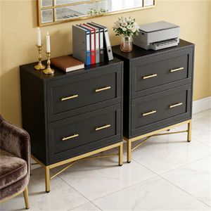 Double <b>Drawer</b> <b>Filing</b> Cabinet Printer Stand and Living Room Storage Cabinet - Product Image 3