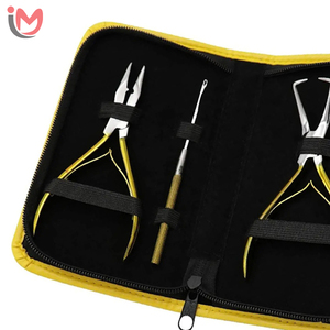 Kit de Herramientas para Extensiones de Cabello: Alicates de Crimpado, Gancho de Extracción, Herramienta de Enhebrado, Mini Tijeras, Herramienta para Separar Dedos, para Salón - Product Image 6